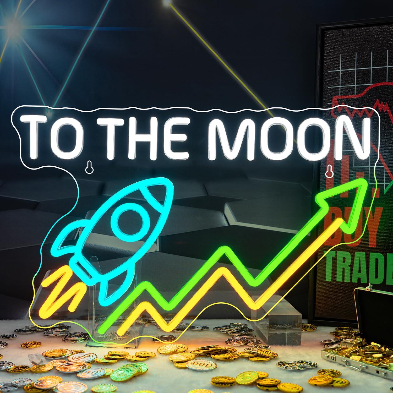 Desk Setup Trading - Neon-Schild für Daytrading-Zubehör, Börsendekoration für Spielzimmer,