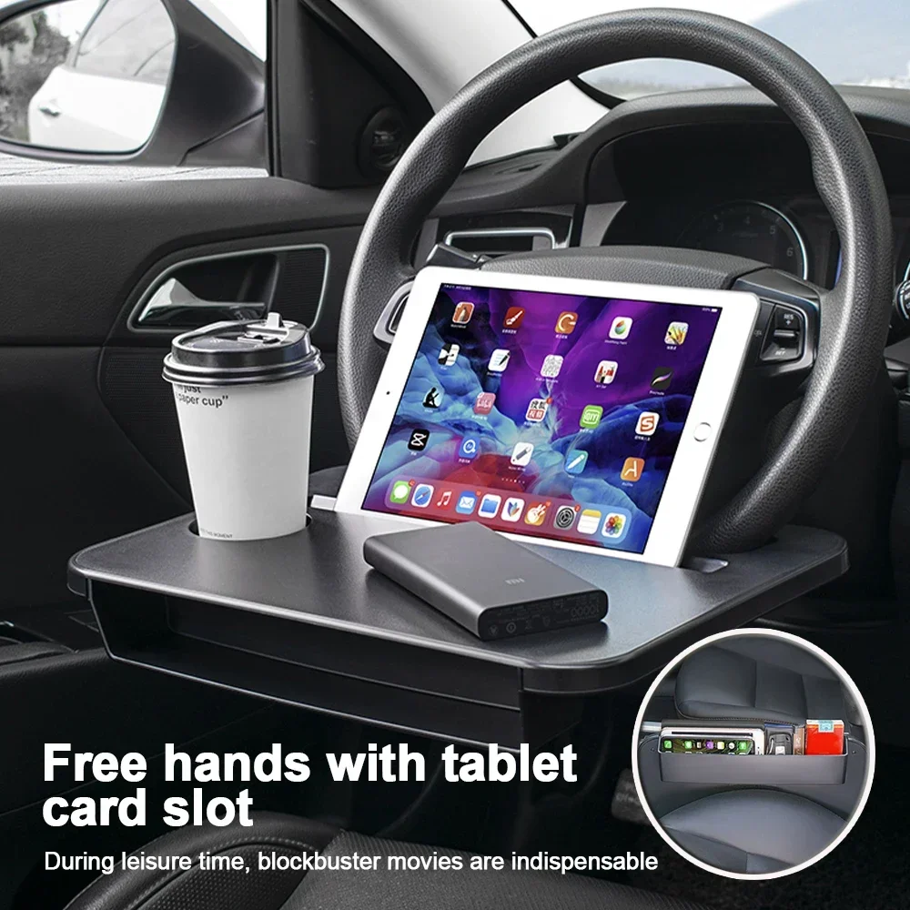 Desk Setup Ideas - Multifunktionaler Auto-Laptop-Tisch mit Halterung für Lenkrad,