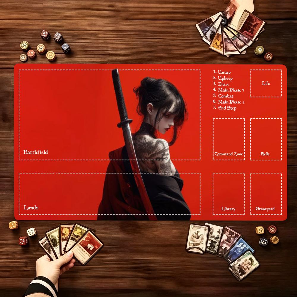 Desk Setup Trading - Anime Samurai Kriegerin Mädchen Große Erweiterte