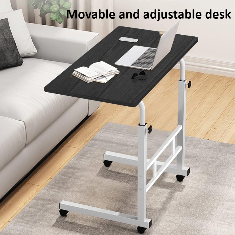 Desk Setup Ideas - Nachttisch mit Universalrädern, übergroßer Tisch, höhenverstellbar,