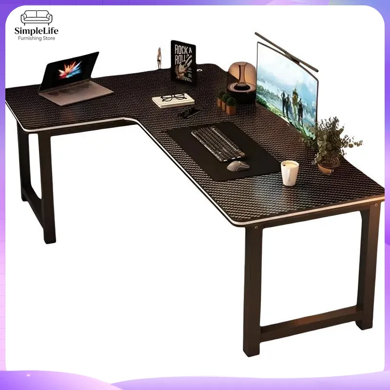 Setup Desk Monitor - Eck-Gaming-Schreibtisch Computertisch mit Ablage für PC-Setup