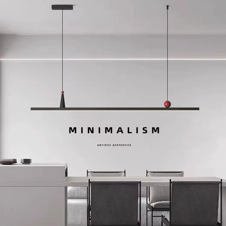 Desk Setup Minimalist - Designer-High-End-Restaurant-Kronleuchter, Moderner und Schlichter Einzeiliger Langer