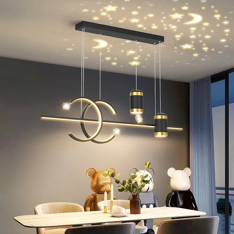 Desk Setup Minimalist - LED Nordische Restaurant-Pendelleuchte, Moderne Minimalistische Esstisch-,
