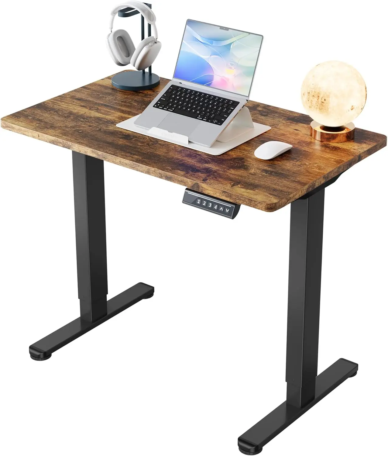 Desk Setup Small - HUANUO 32 Zoll kleiner elektrischer Stehschreibtisch,