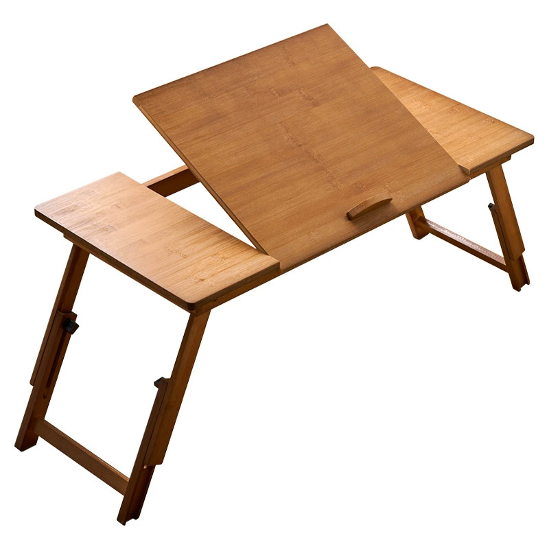 Desk Setup Ideas - Klappbarer Laptop-Tisch aus Bambus, verstellbar, minimalistisch,