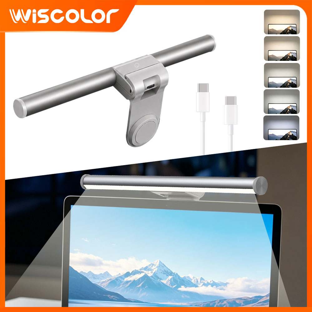 Setup Desk Monitor - RGBIC LED-Lichter-Set, Dimmbare Monitor-Lichtleiste, Intelligente WLAN-Musik-Fernbedienung,