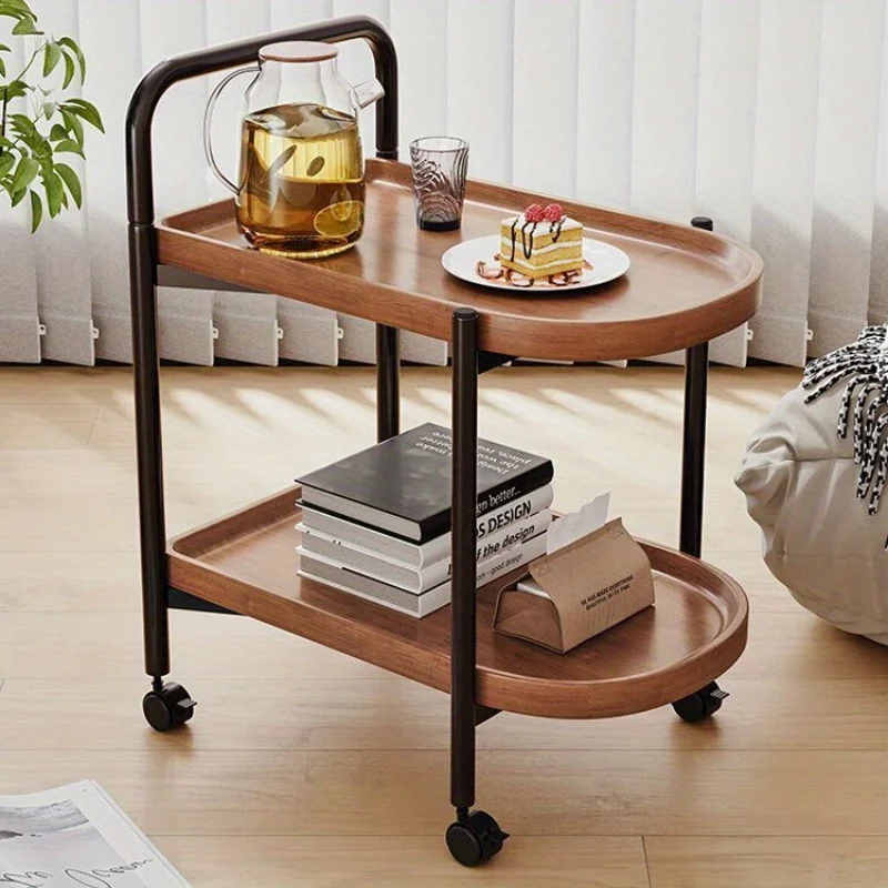 Desk Setup Minimalist - Rollbarer Beistelltisch im nordischen Stil, Sofatisch