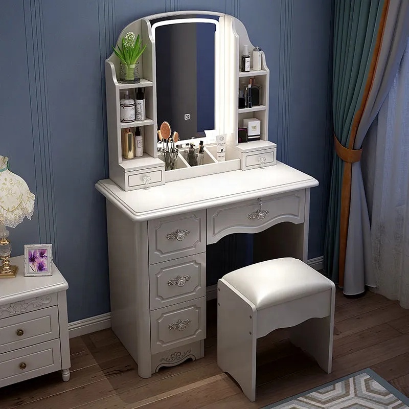 Mädchen Weiß-Rosa Moderner Hol – Desk Vanity Setup Bewertung und Preis
