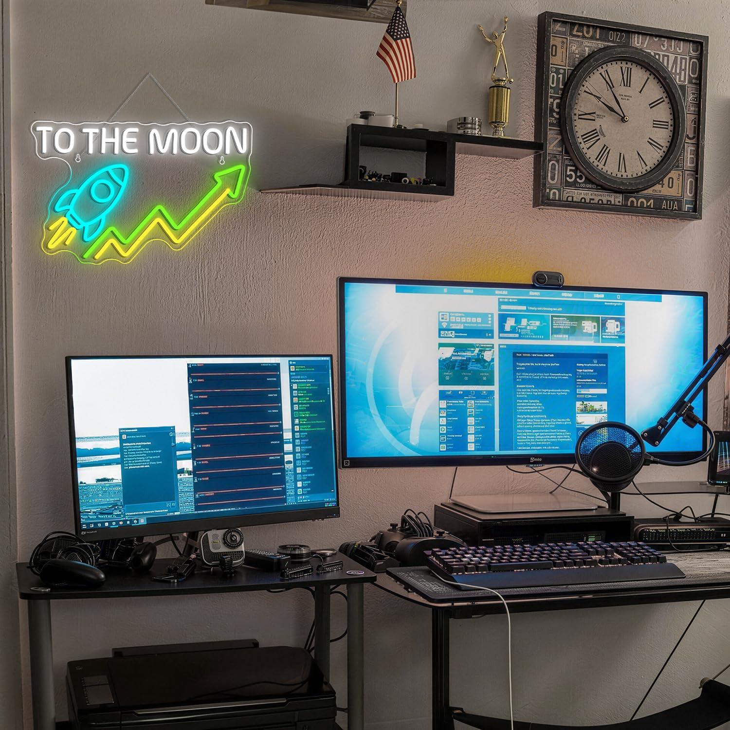 Neon-Schild für Daytrading-Zub – Desk Setup Trading Bewertung und Preis