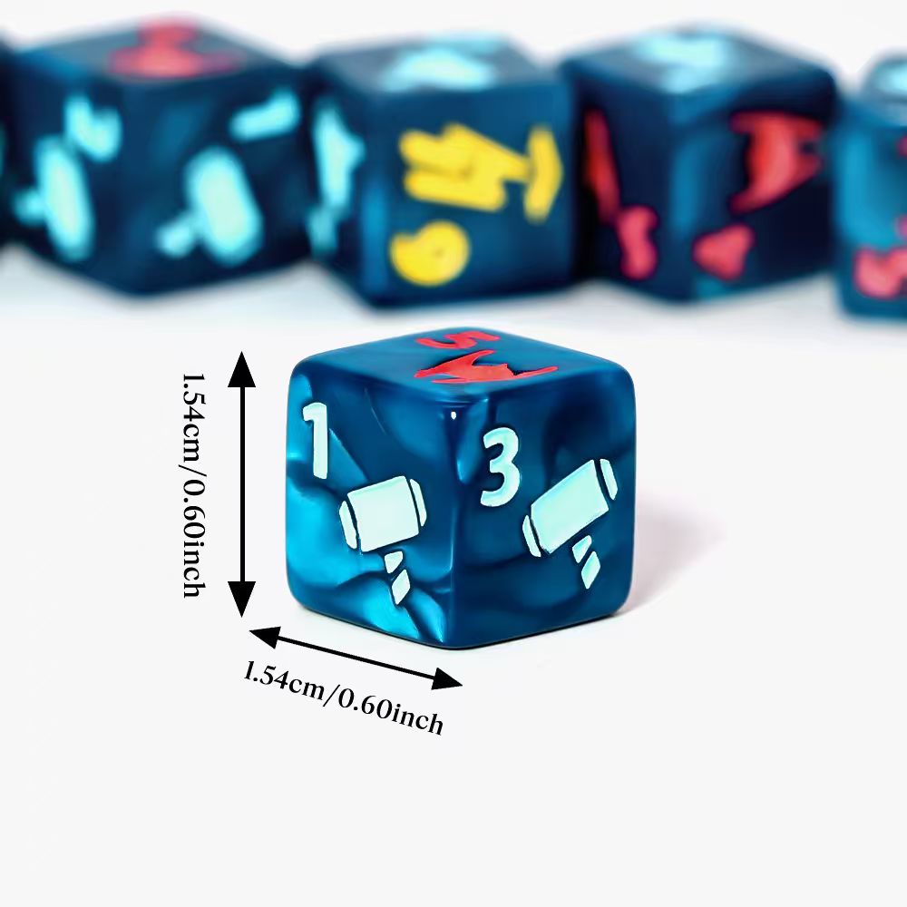 6 blau-grüne Hero-Würfel-Sets  – Desk Setup Game Bewertung und Preis