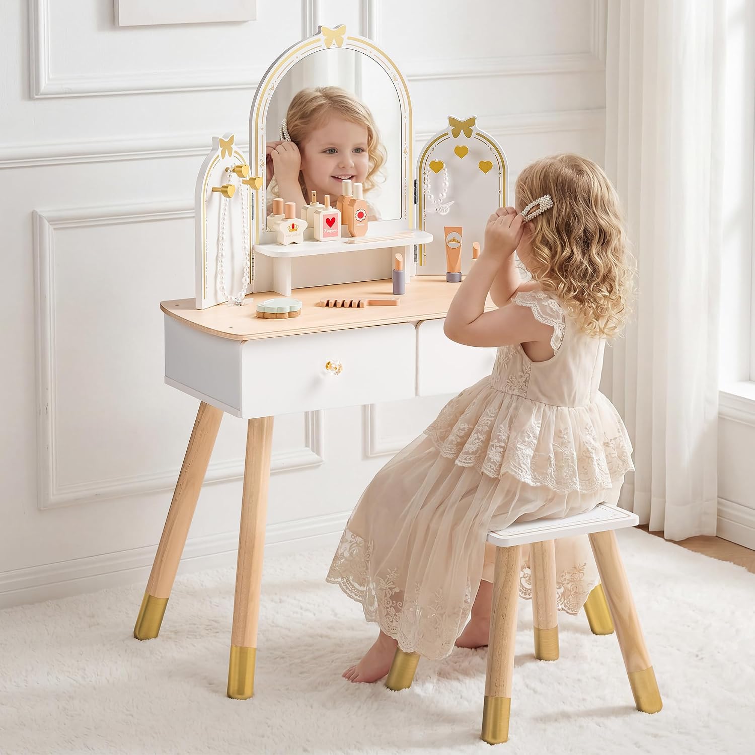 ROBOTIME Weißes Kinder-Schmink – Desk Setup Small Bewertung und Preis
