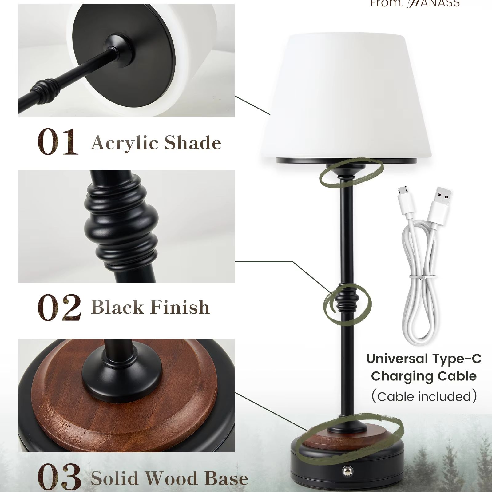 Kabellose Tischlampen-Set mit  – Desk Setup Lighting Bewertung und Preis