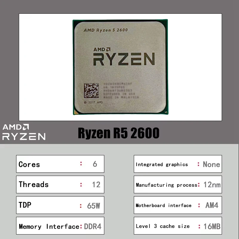 AMD Ryzen 5 R5 2600 3,4GHz 6-K – Amd Cpu Ryzen 5 Bewertung und Preis