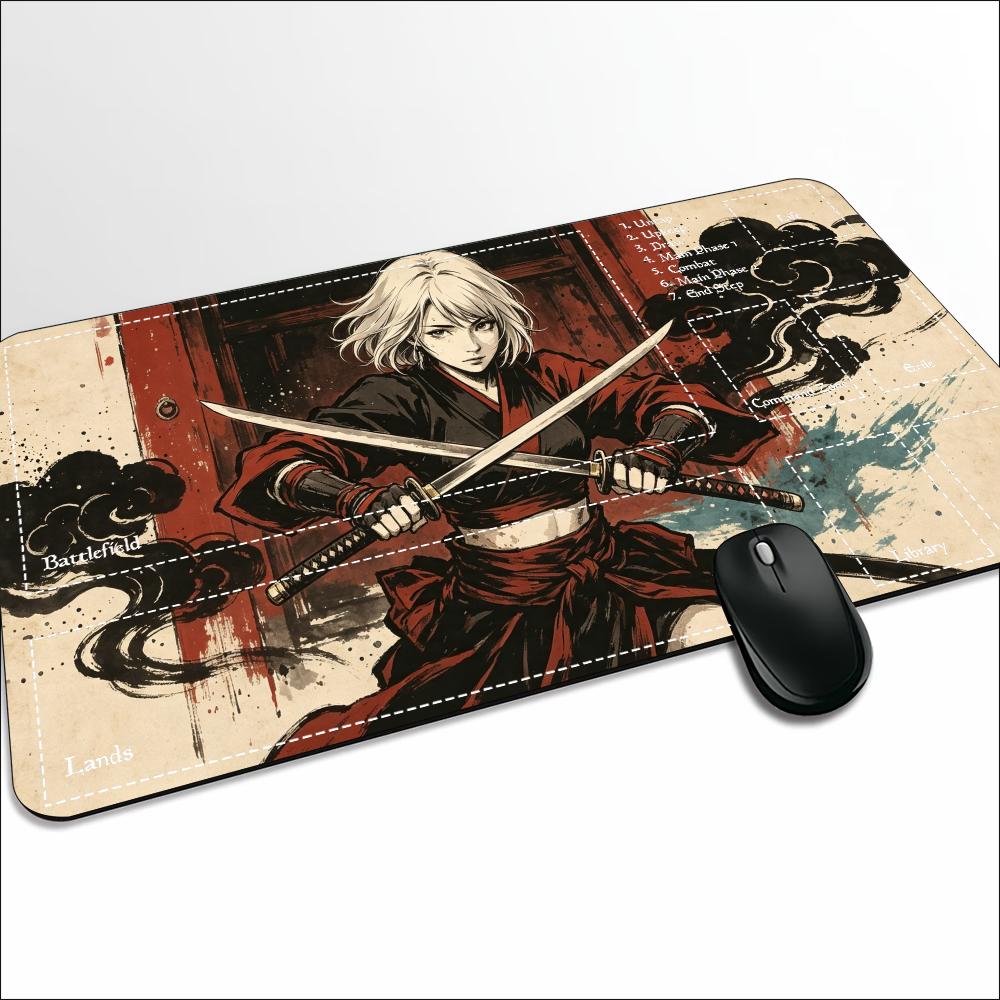 Vintage Ink Samurai AnimeGirl  – Desk Setup Trading Bewertung und Preis