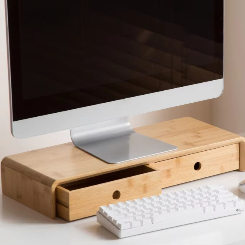 Bambus-Laptop-Monitor-Riser, u – Setup Desk Monitor Bewertung und Preis